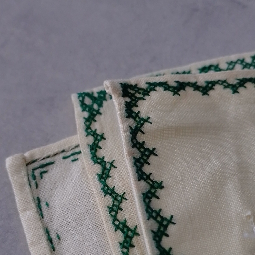 Vintage Hand Embroidered Floral Tablecloth - Picture 4 of 6